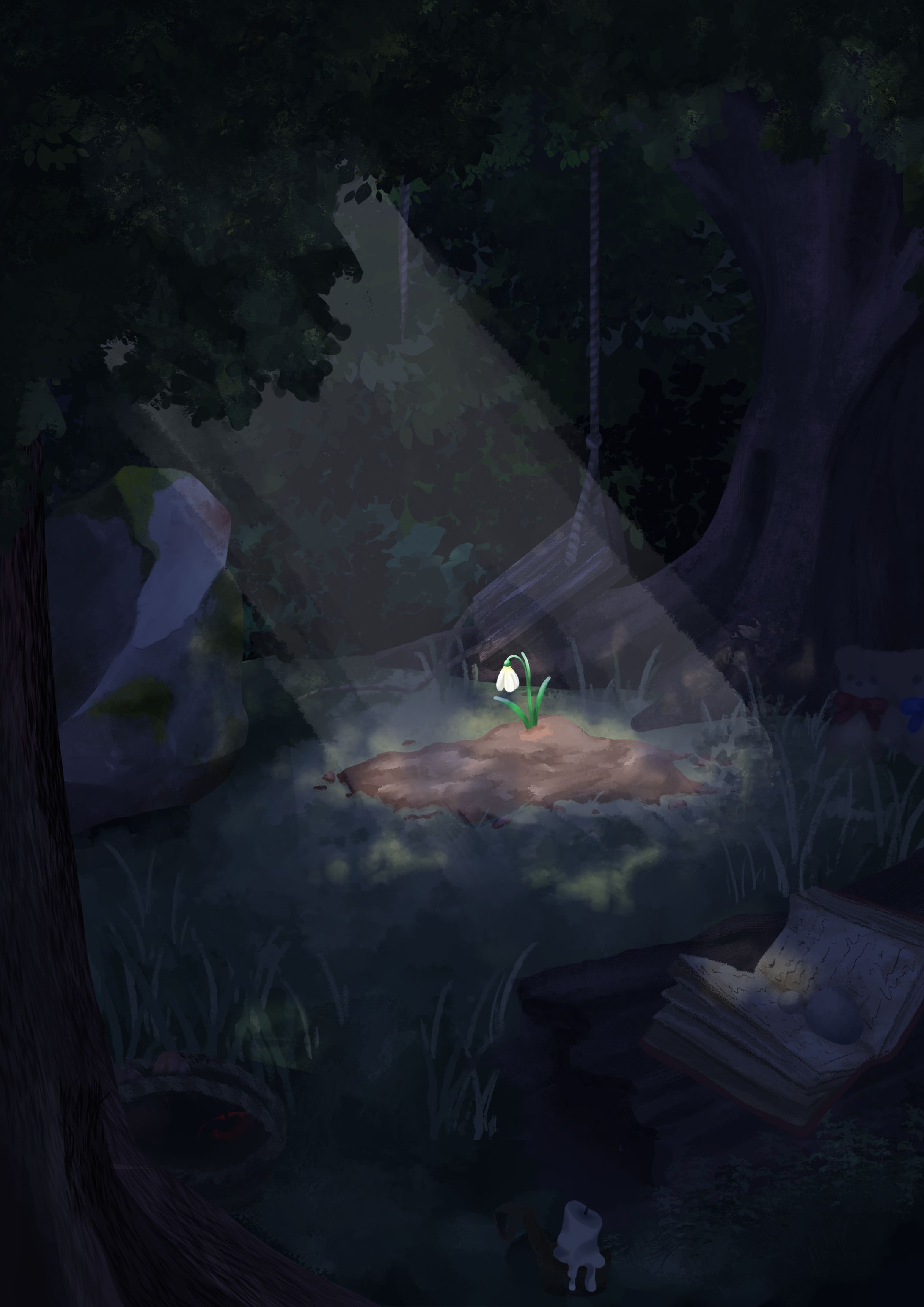 【自主制作】snowdrop /背景イラスト-1