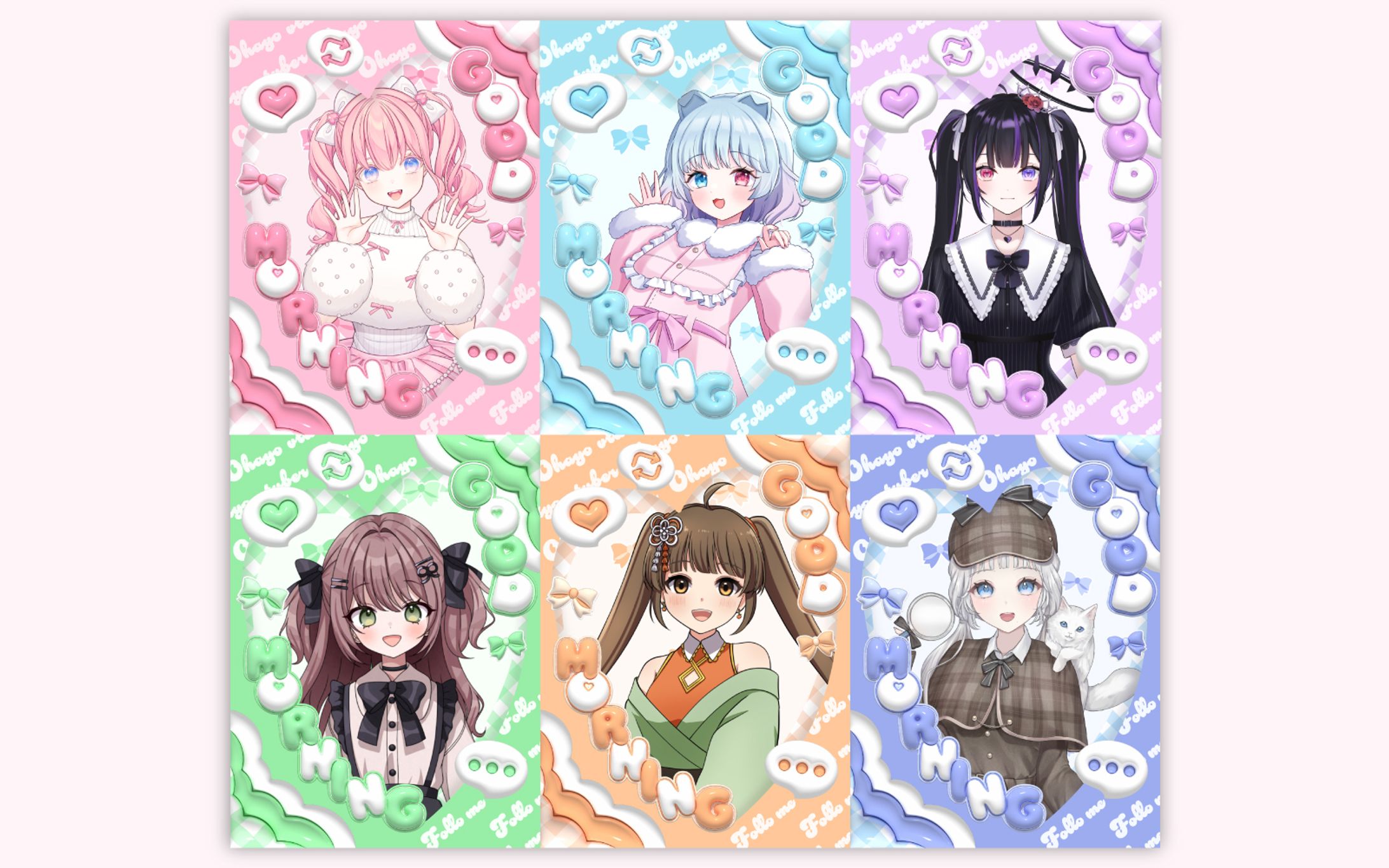 《素材》ぷっくり！可愛い！おはV素材-1