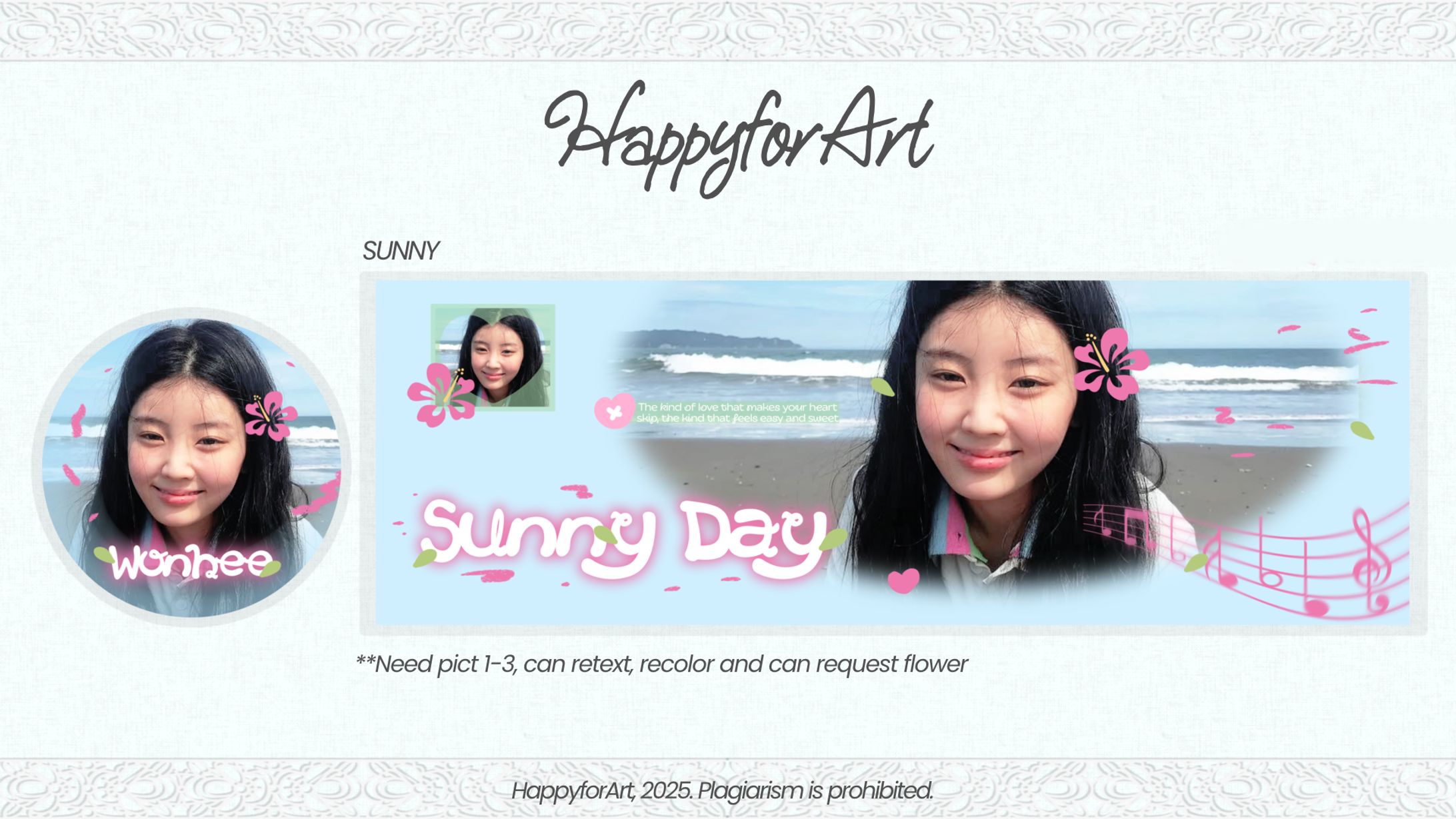 Layout X (Ava & Header) Code: SUNNY-1