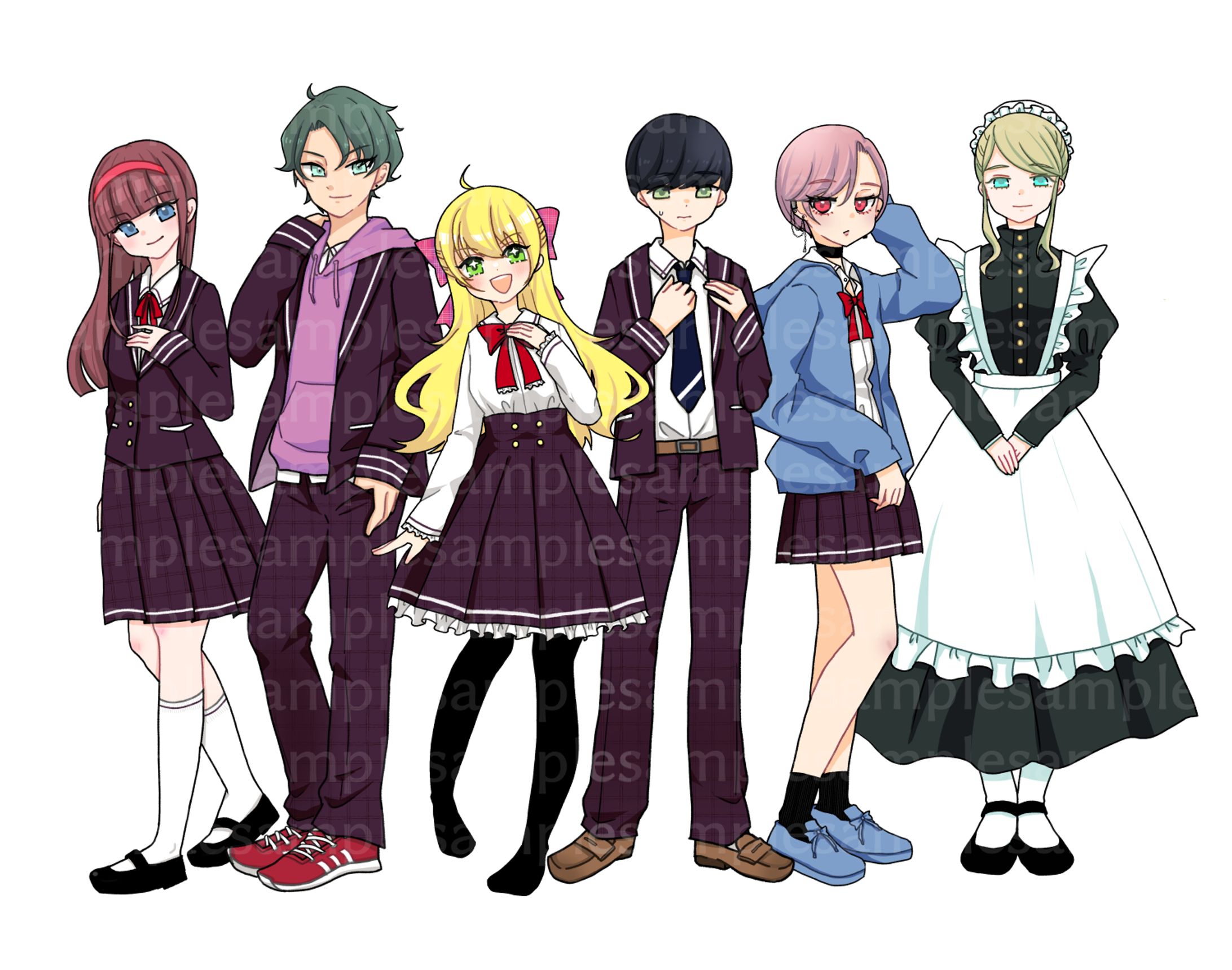 『偽りだらけの六重奏』キャラクターイラスト担当-1