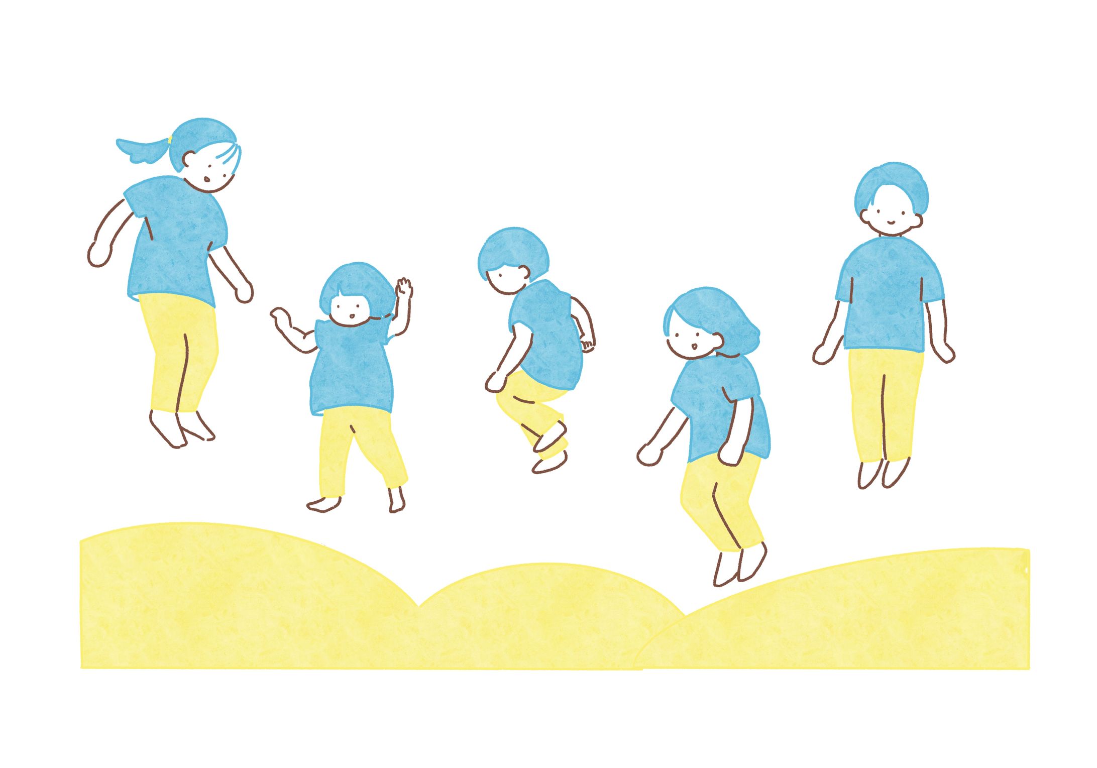 ジャンプする子どもたち-1