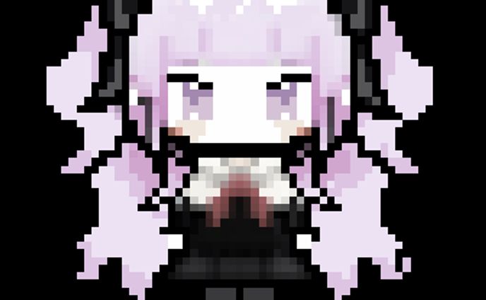 ゲーム制作途中経過キャラドット（紫）