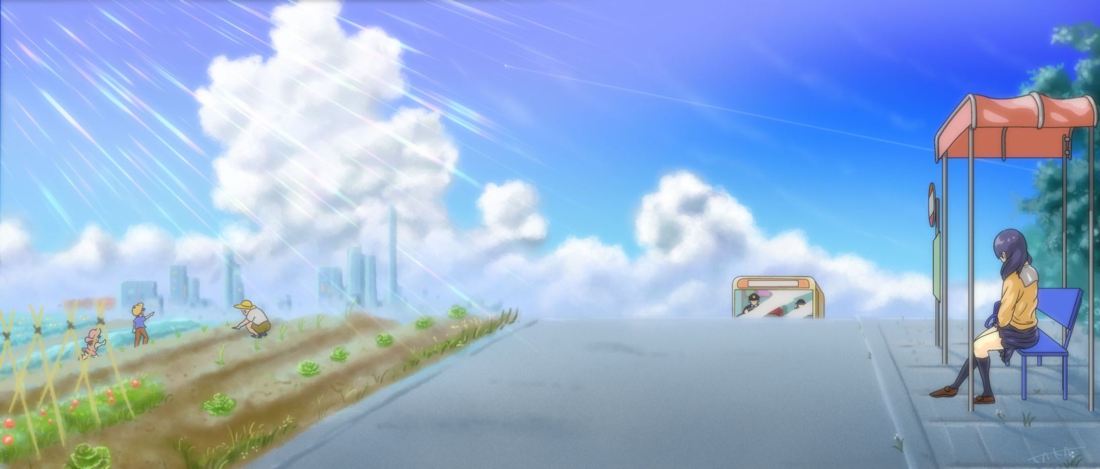 青空の下の風景-1