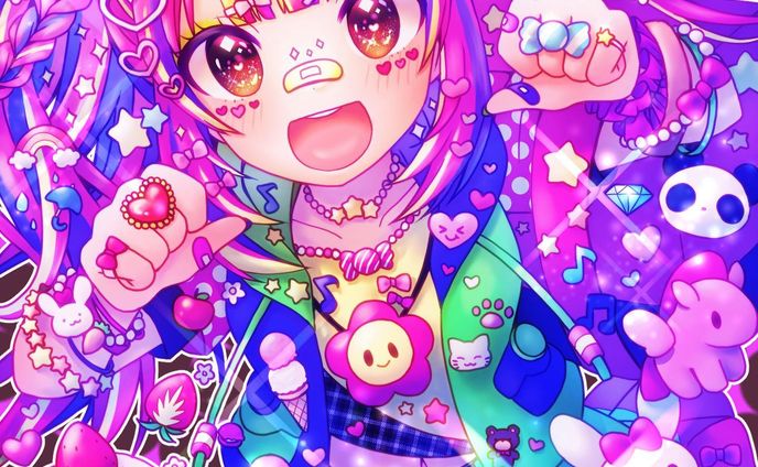 ご依頼にて描かせていただきました！ありがとうございました🎀　#イラスト　#illustration #illust #女の子　#デコラ