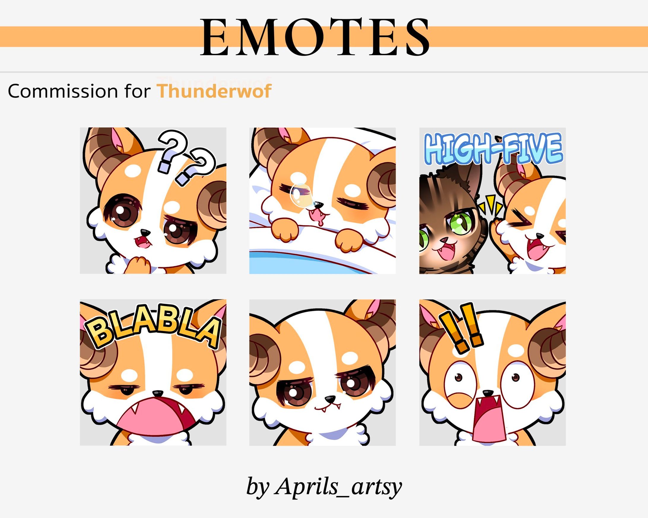 Commission for Thunderwof's emotes-1