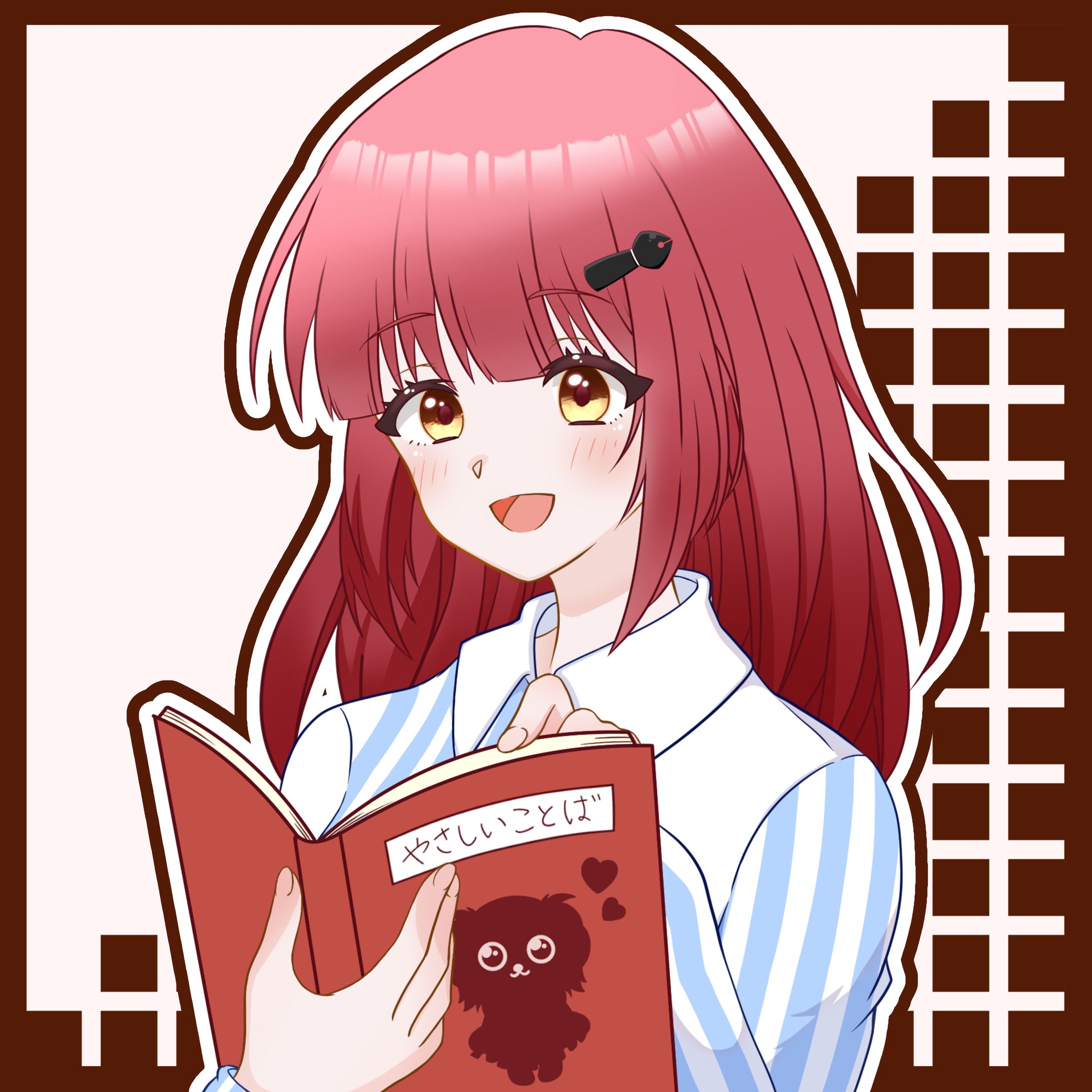 夏輝環凪様　朗読バストアップイラスト-1