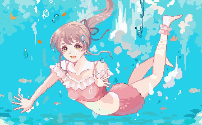 海中遊泳