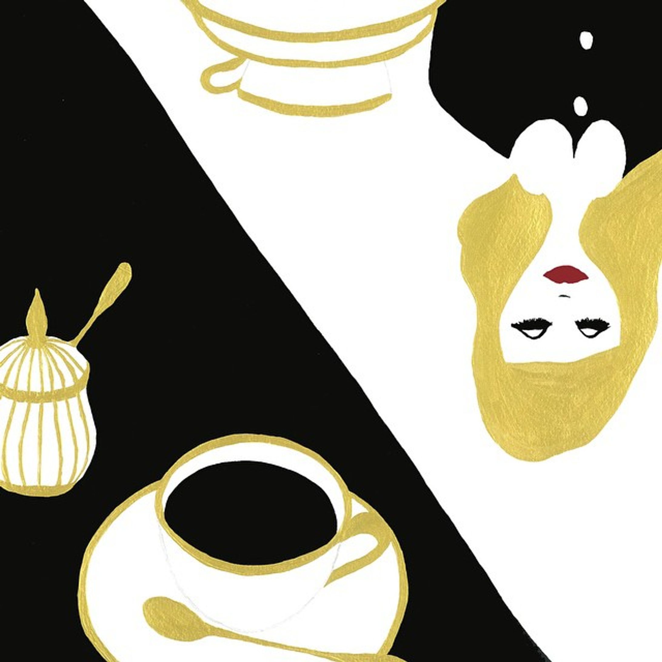 #coffee #sugar #bitter #woman #illustration #paris #illustrator #vogue #cafe #parisienne #dior #chinema #ginza #珈琲 #カフェ #女 #午後 #喫茶店 #elliekubota-1