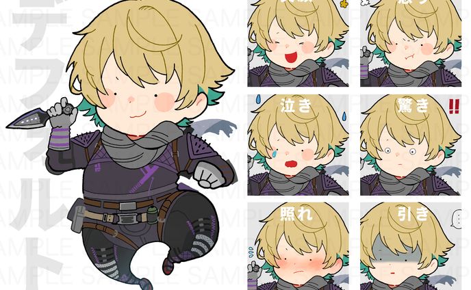 れぴ様_ゲーム配信用SDイラスト