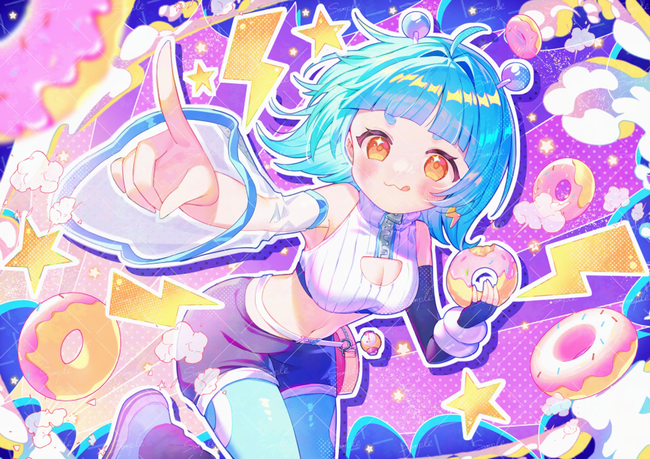 笑辺宙丶丸様 周年記念イラスト-1