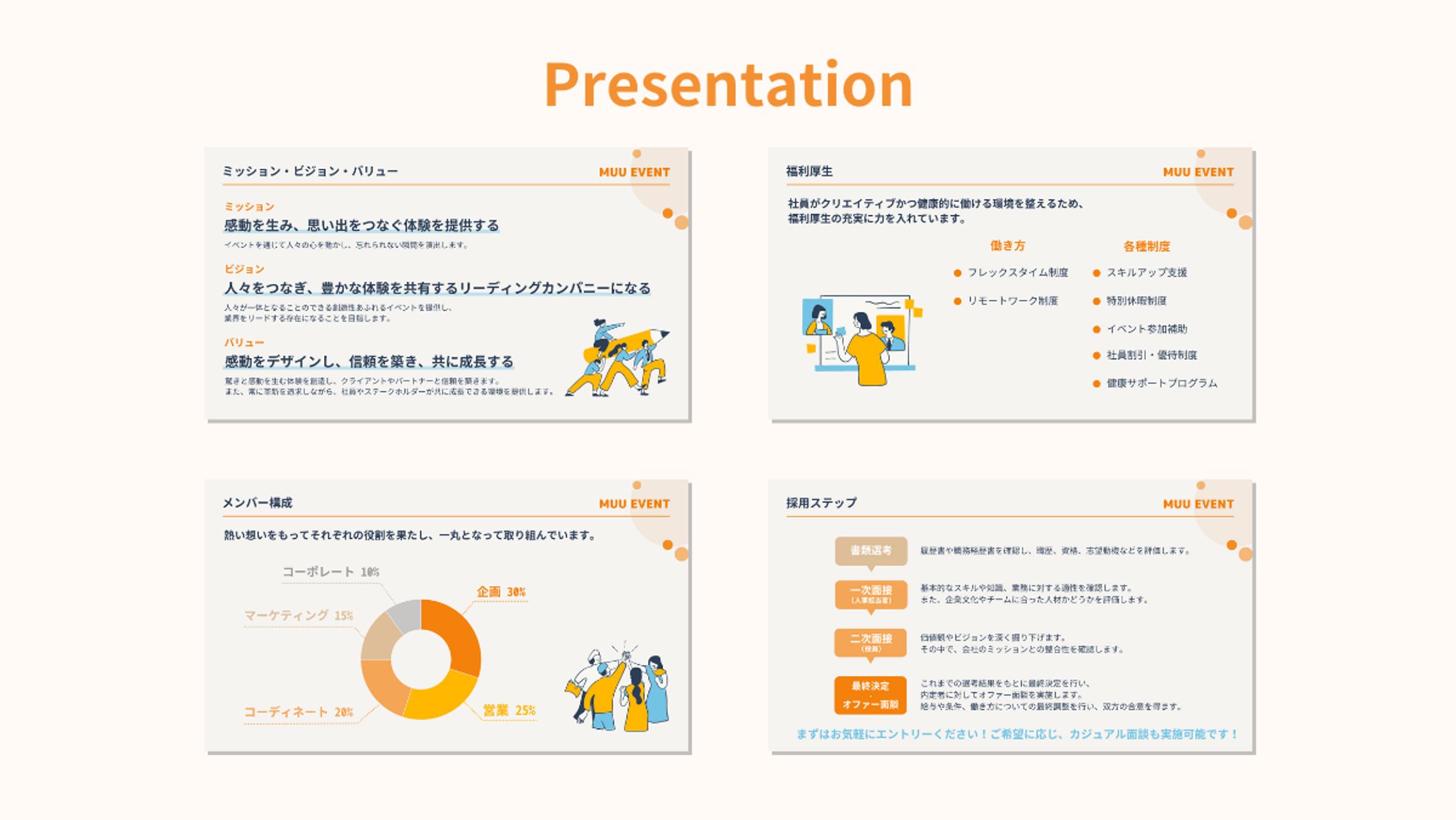 【自主制作】イベント企画会社の採用資料-1