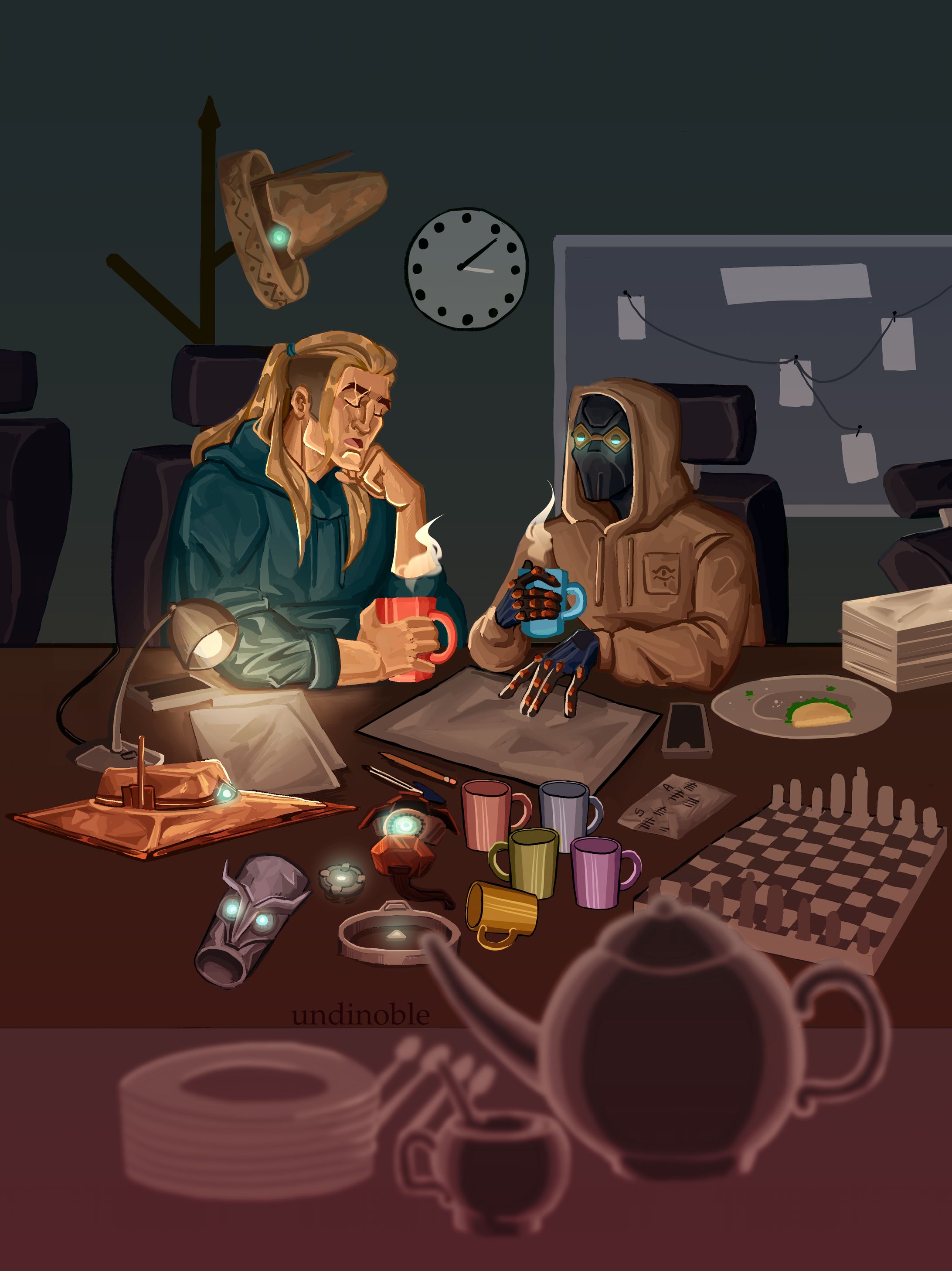 Late Night Work - Valorant Fanart-1