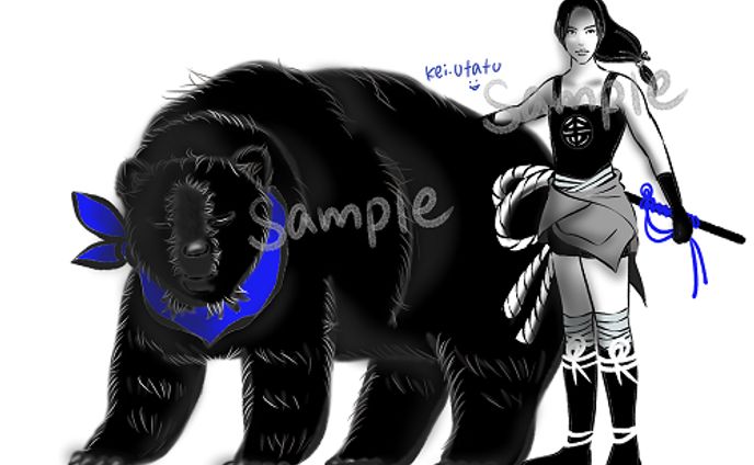 桃太郎のお友達・金太郎とクマ