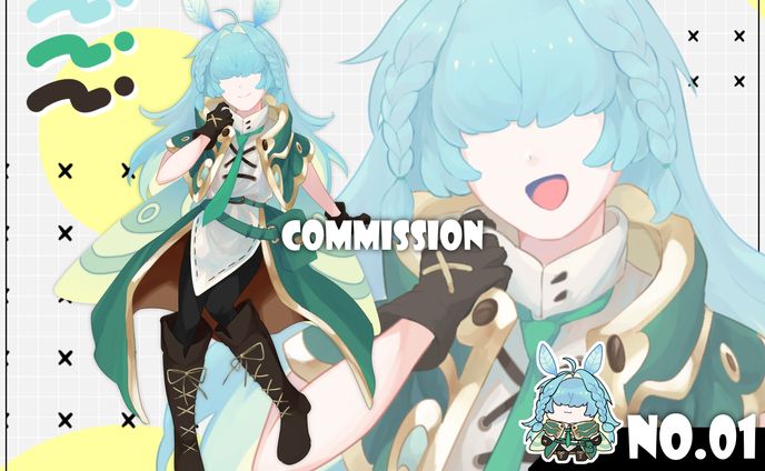 イラスト、キャラクターデザイン、インスト