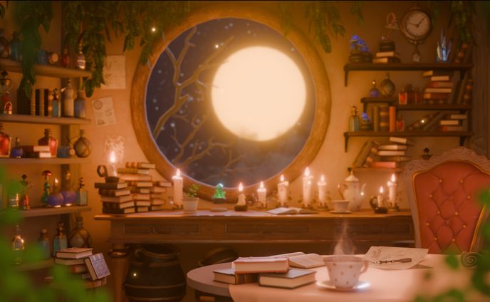 秘密の小部屋（動く配信背景）