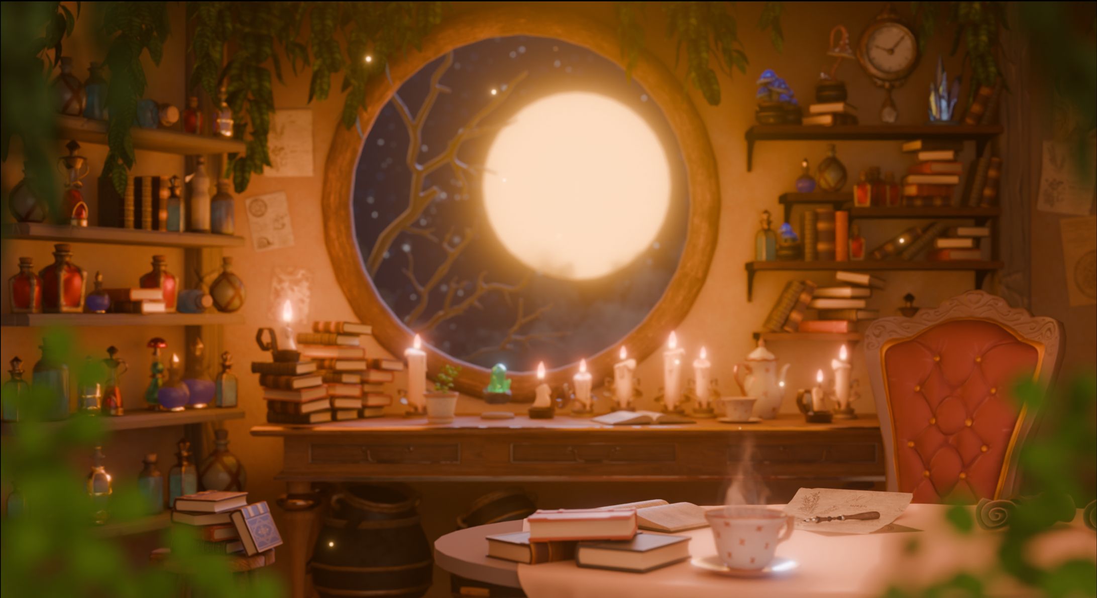 秘密の小部屋（動く配信背景）-1