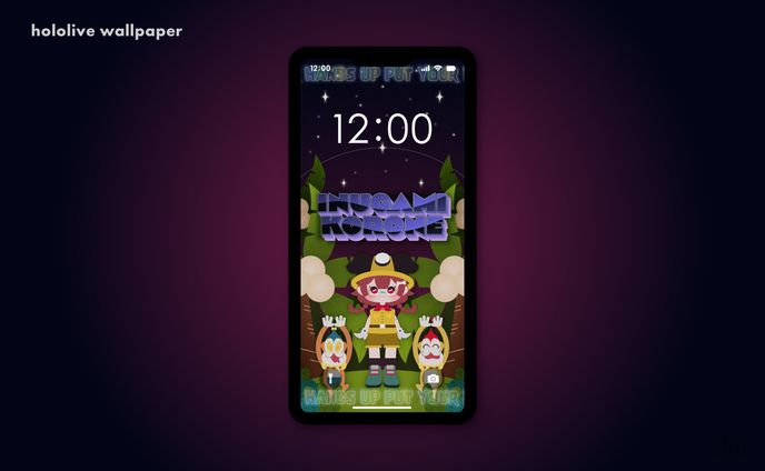 【二次創作】スマホ壁紙 戌神ころね 「WonkyMonkey」