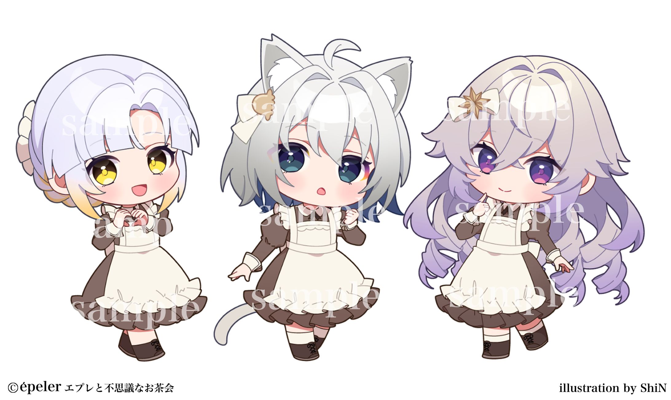 エプレと不思議なお茶会ミニキャライラスト-1