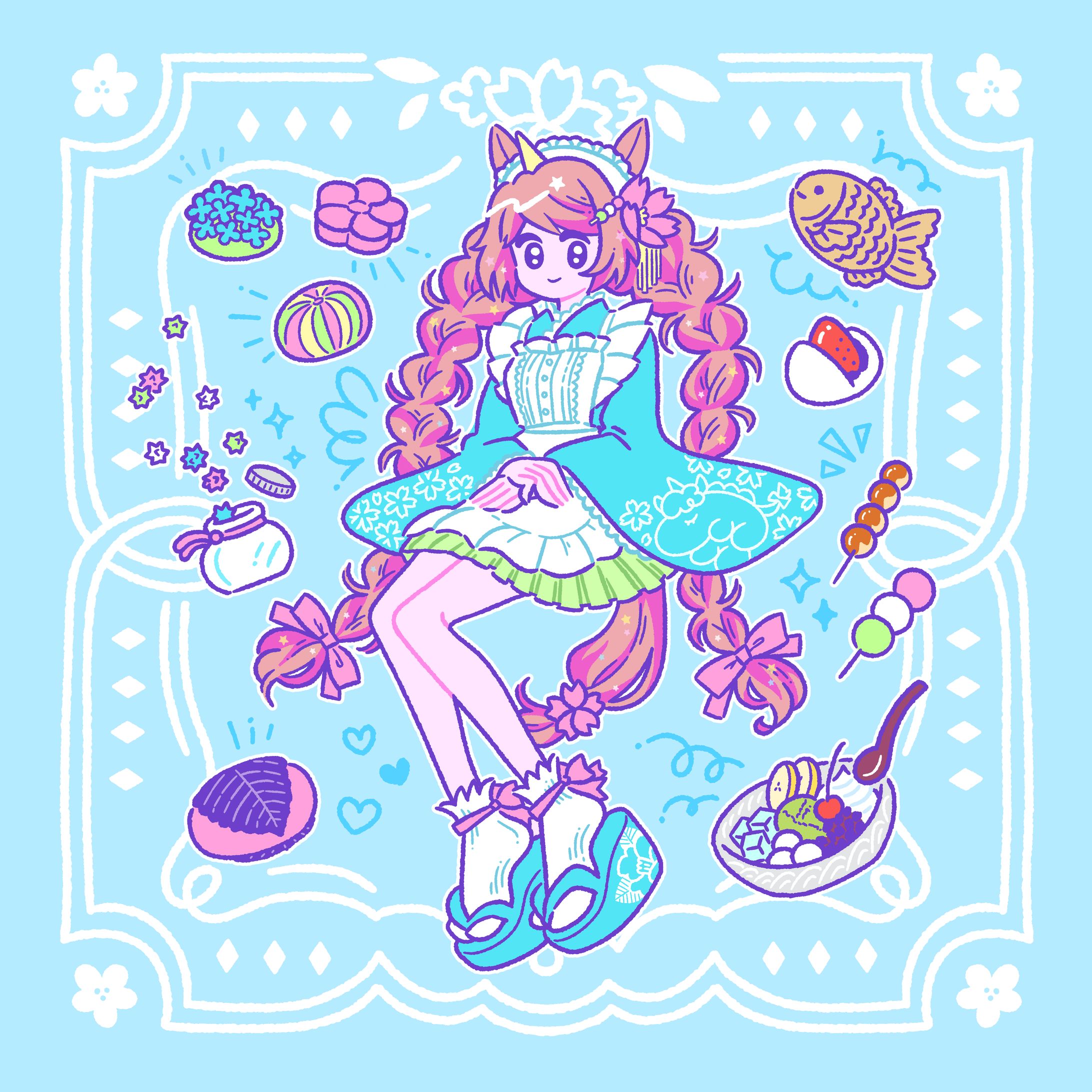 【お仕事】配信記念・和メイドブルー｜それゆけゆめこ 様-1