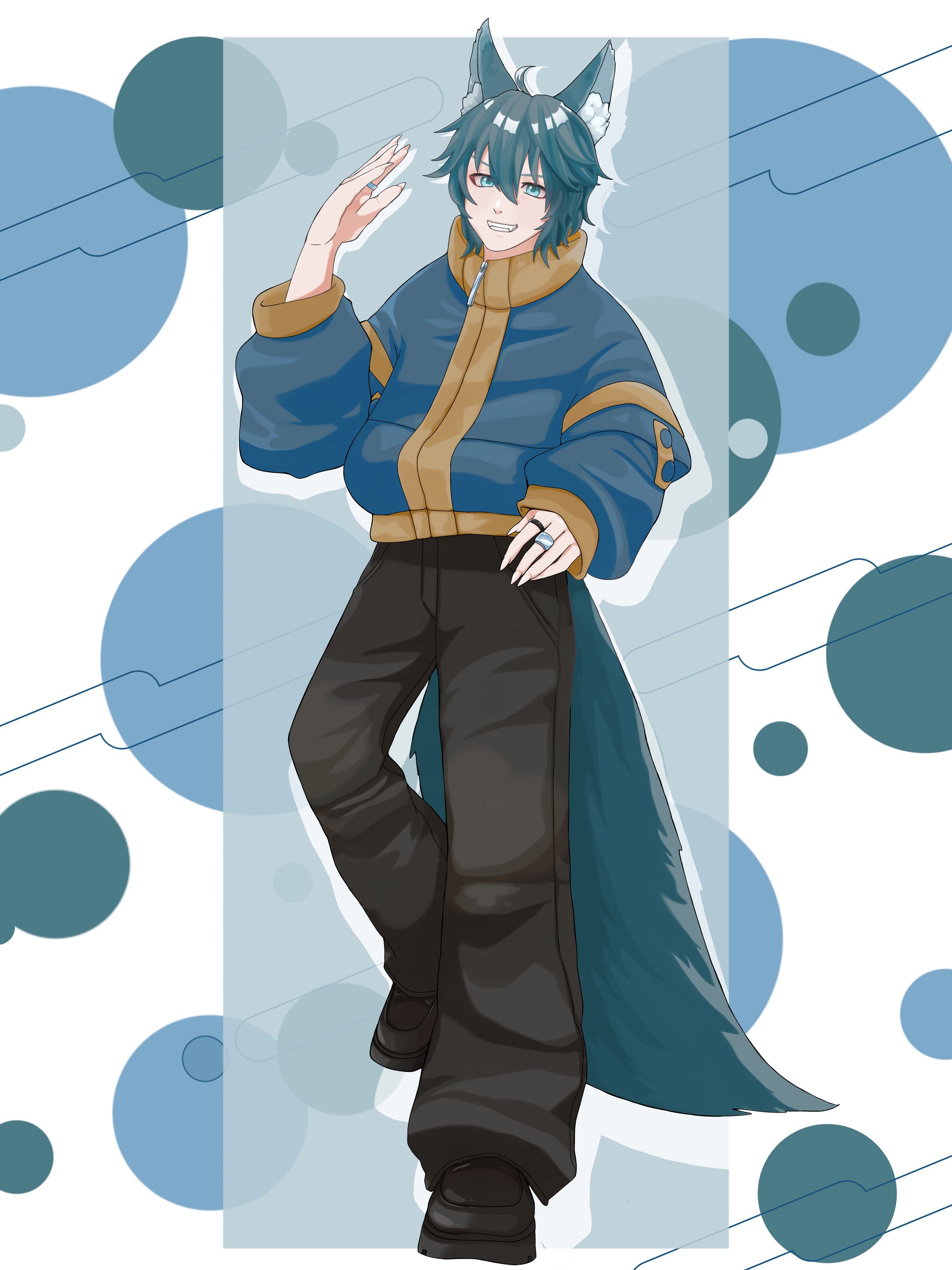 【イラスト制作実績】立ち絵　狼くん-1
