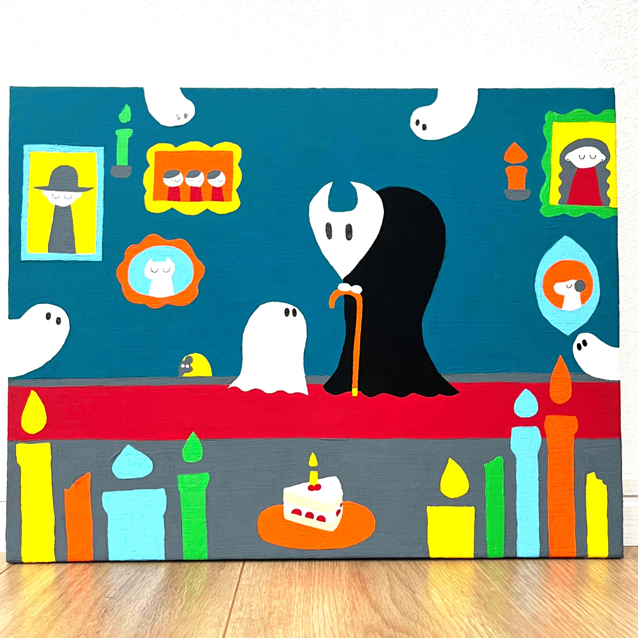 【アクリル画】死神_自主制作-1