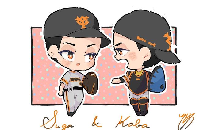 「可愛い系の絵柄しか描けないけれど、どこまで特徴掴んで似せられるか」みたいなところは常に考えていきたいです

#イラスト
#illustration
#選手絵

#スガコバ
#読売ジャイアンツ
#菅野智之#小林誠司