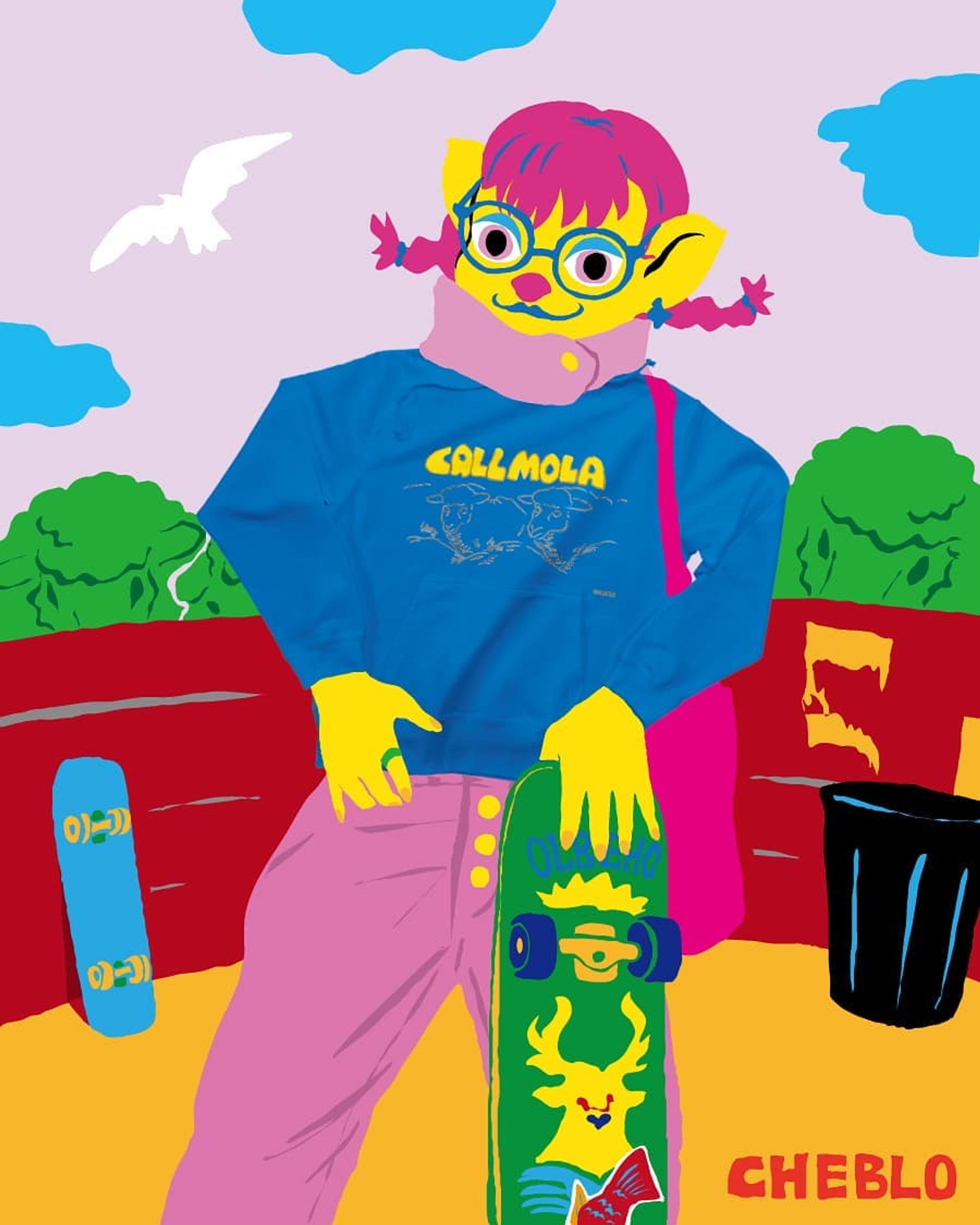 【CALL MOLA 】 のフーディー💖🌈
・
・
【スズリ】のCHEBLOのショップで販売中です🎁
・
他にも色んな商品があるので、よかったら覗いてみてね🤹💛❤
・
・
#cheblo#ポップ#イラスト#カラフル#fashion#illust#pic#絵#character#illustrator#colorful#pop#スケーター#cute#スケボー #skater#girl#女の子#眼鏡 #street#skateboard#presents#出島#ショップ#ストリート#キャラクター#ファッション#pinkhair#フーディー#パーカー-1