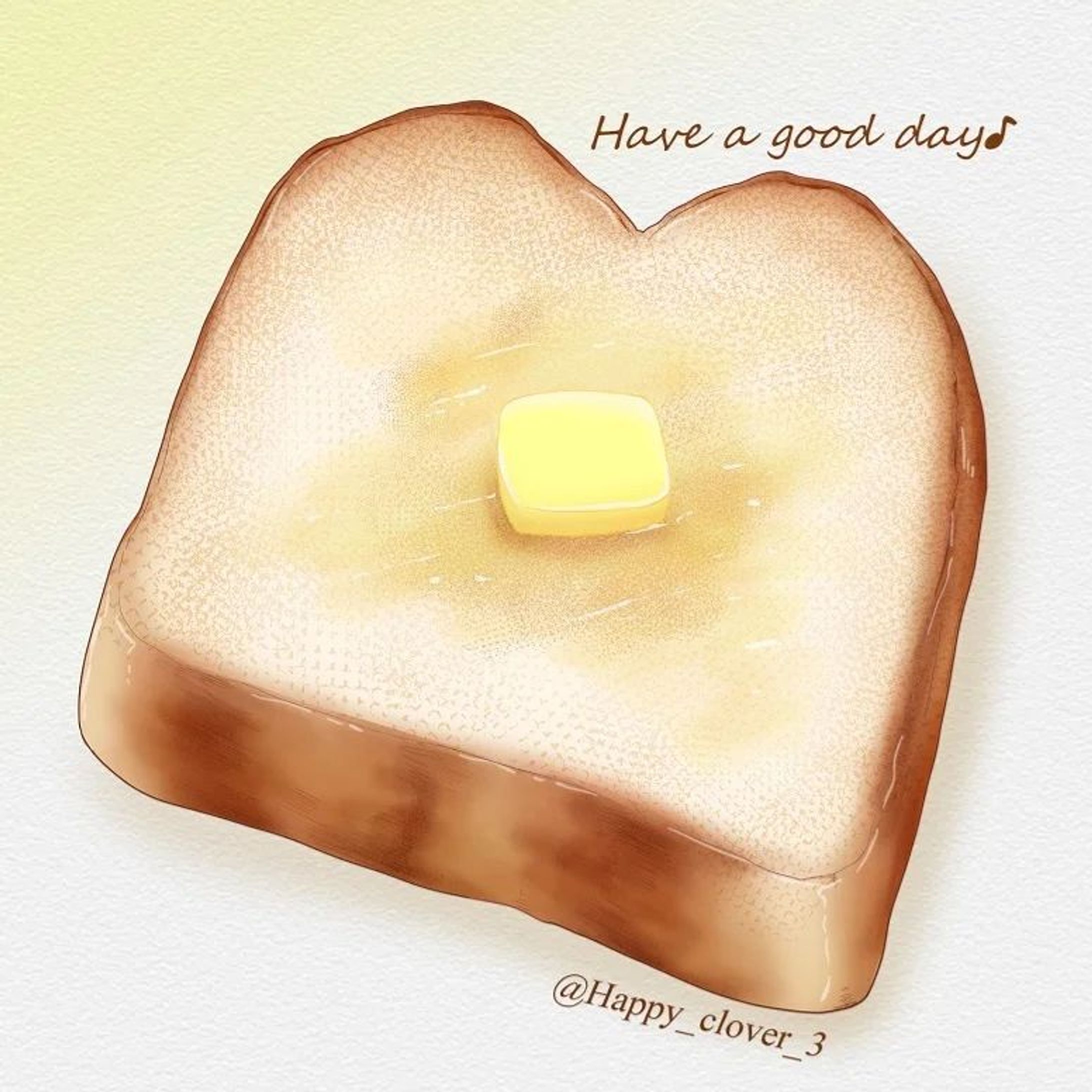 おはようございます。
バタートーストイラスト。

#食べ物イラスト #たべものイラスト 　#フードイラスト　#トースト　#foodieart #foodillustration #foodillust #bread-1