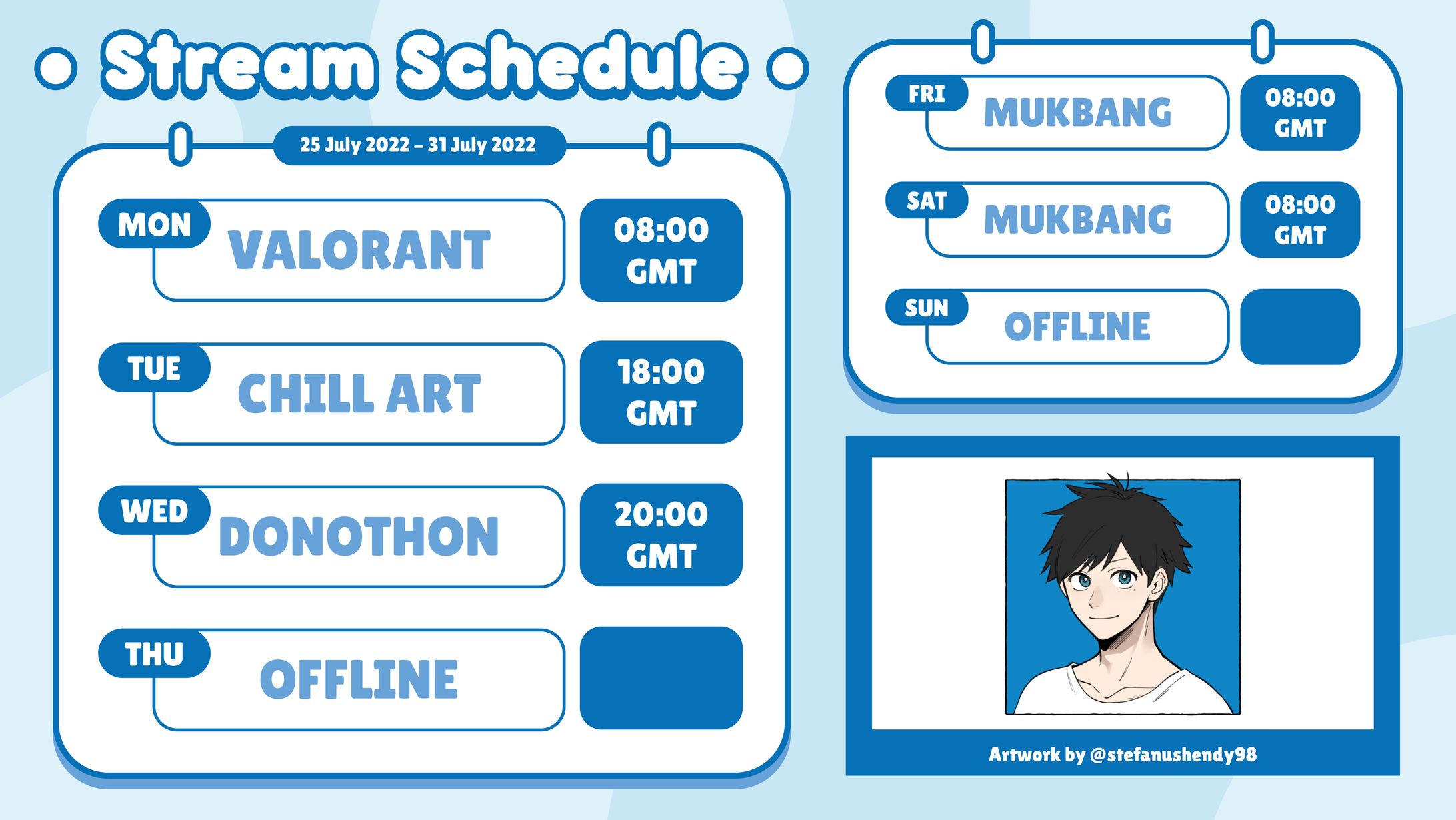 [FREE Ko-fi] Comfy Stream Schedule