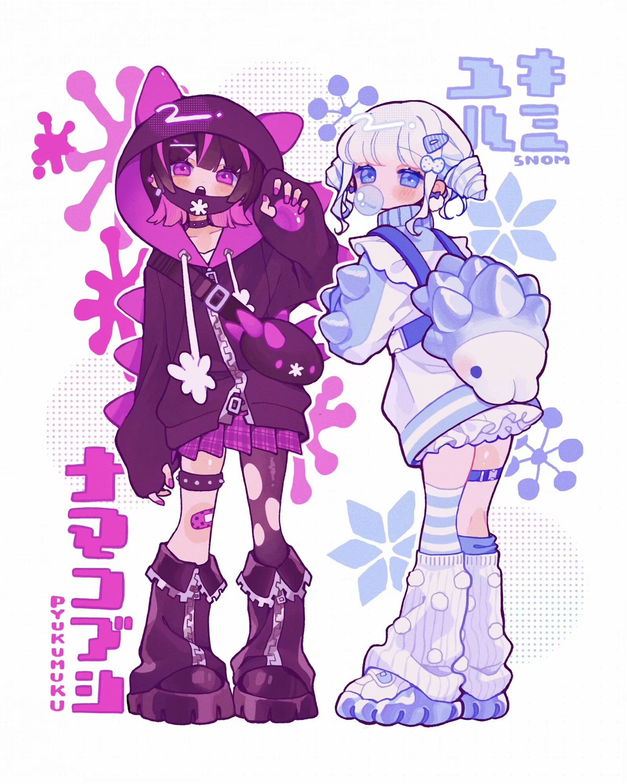 ポケモン擬人化_ナマコブシ_ユキハミ-1