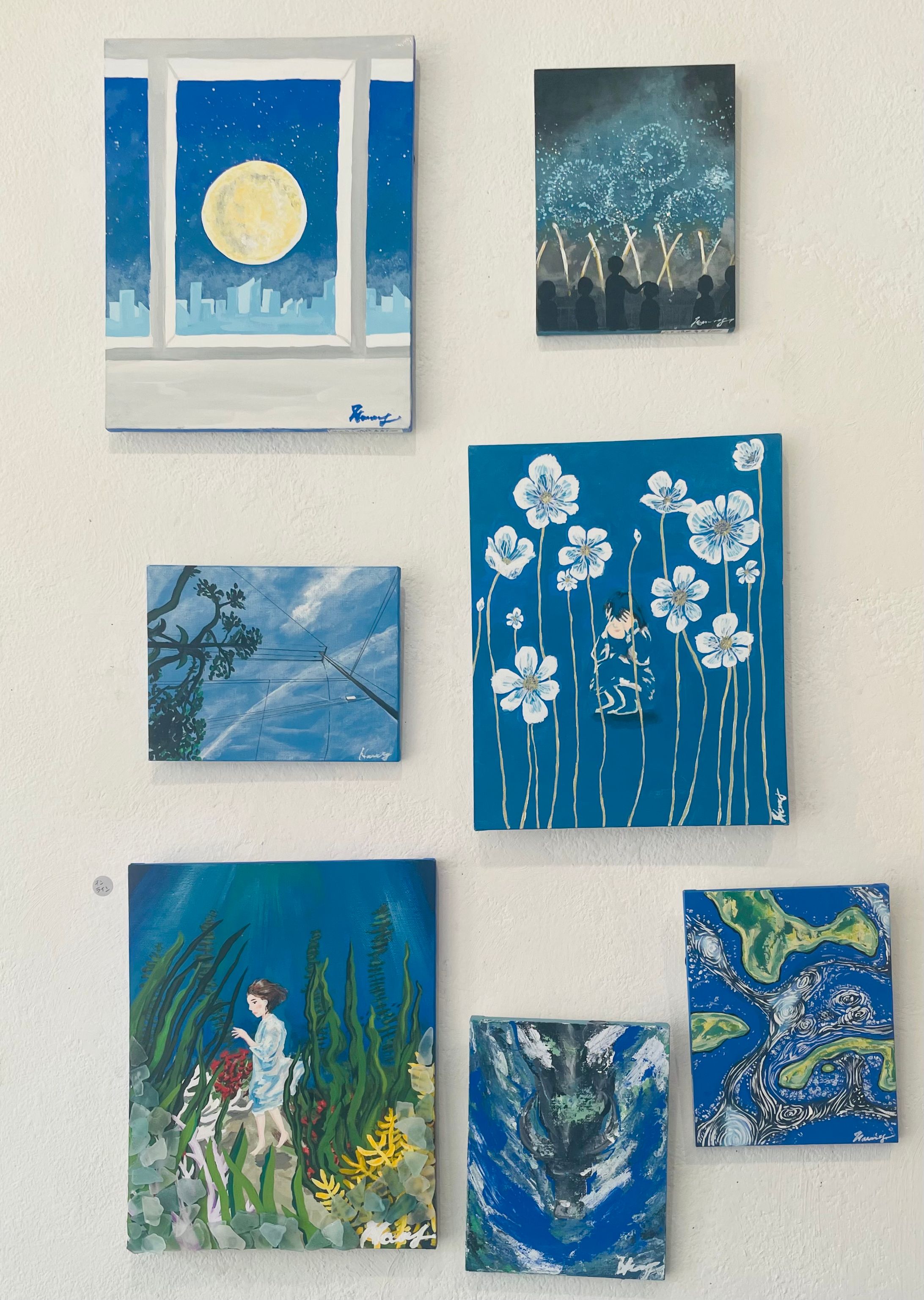 アクリル画　自主制作-1