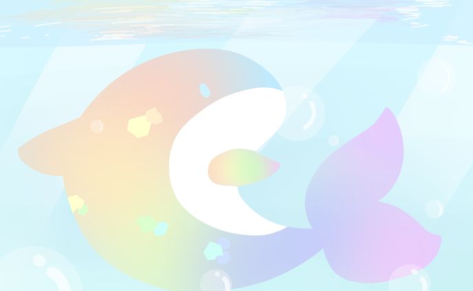 【素材】背景彩虹鯨魚