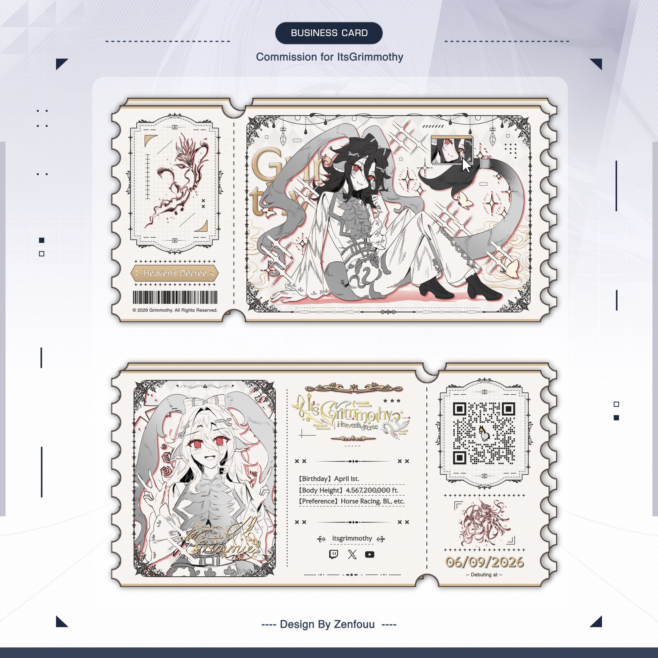 CODE:060 - Business Card Ticket for Grimmothy-1