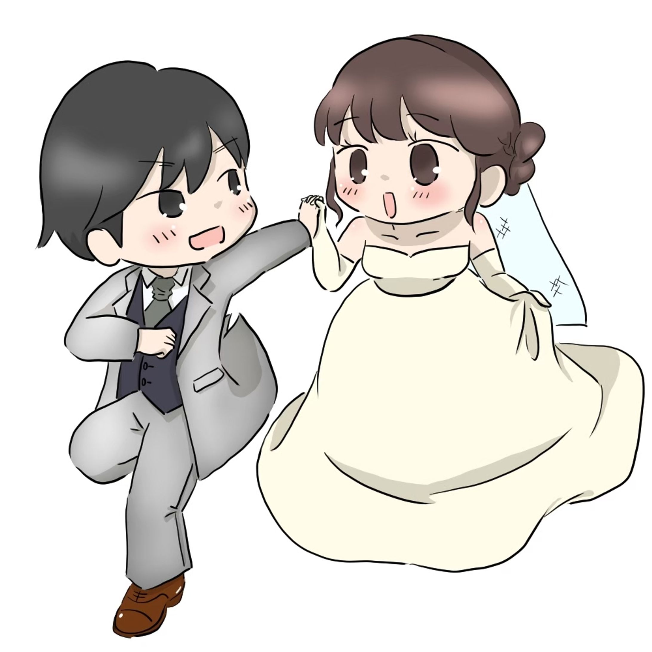 【SD】ウエディングイラスト-1