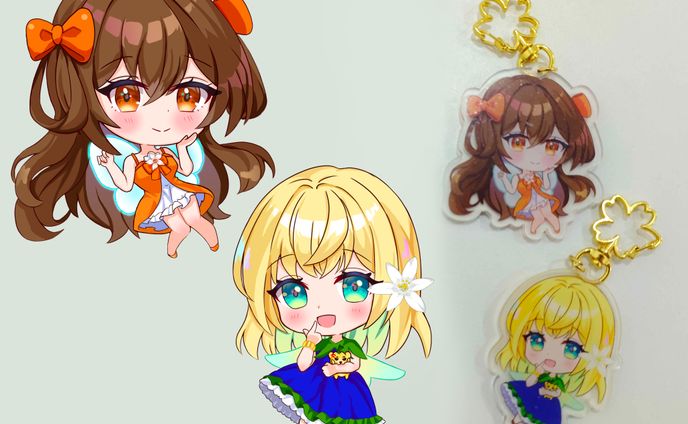 Liana and Sonia Keychains