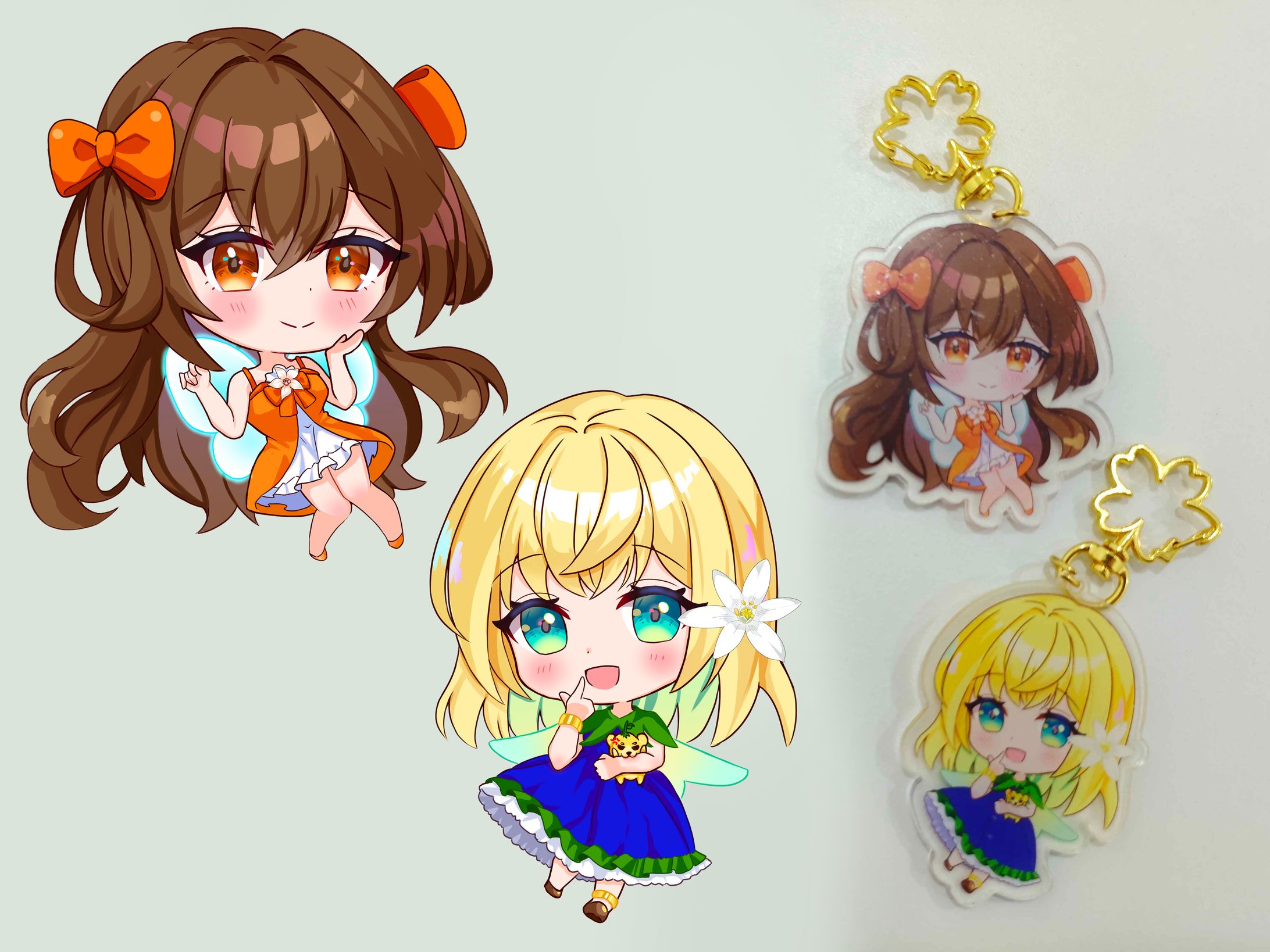 Liana and Sonia Keychains-1
