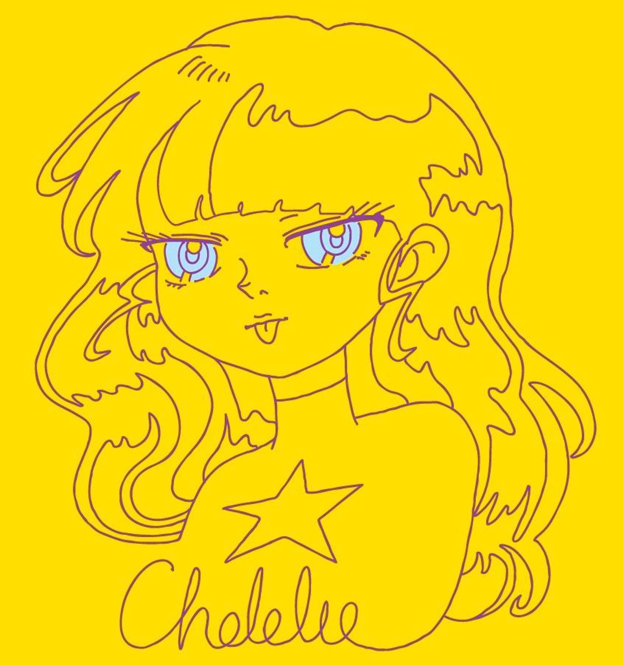 #girl#illustration#picture#絵#イラスト#女の子#線画#linedrawing-1