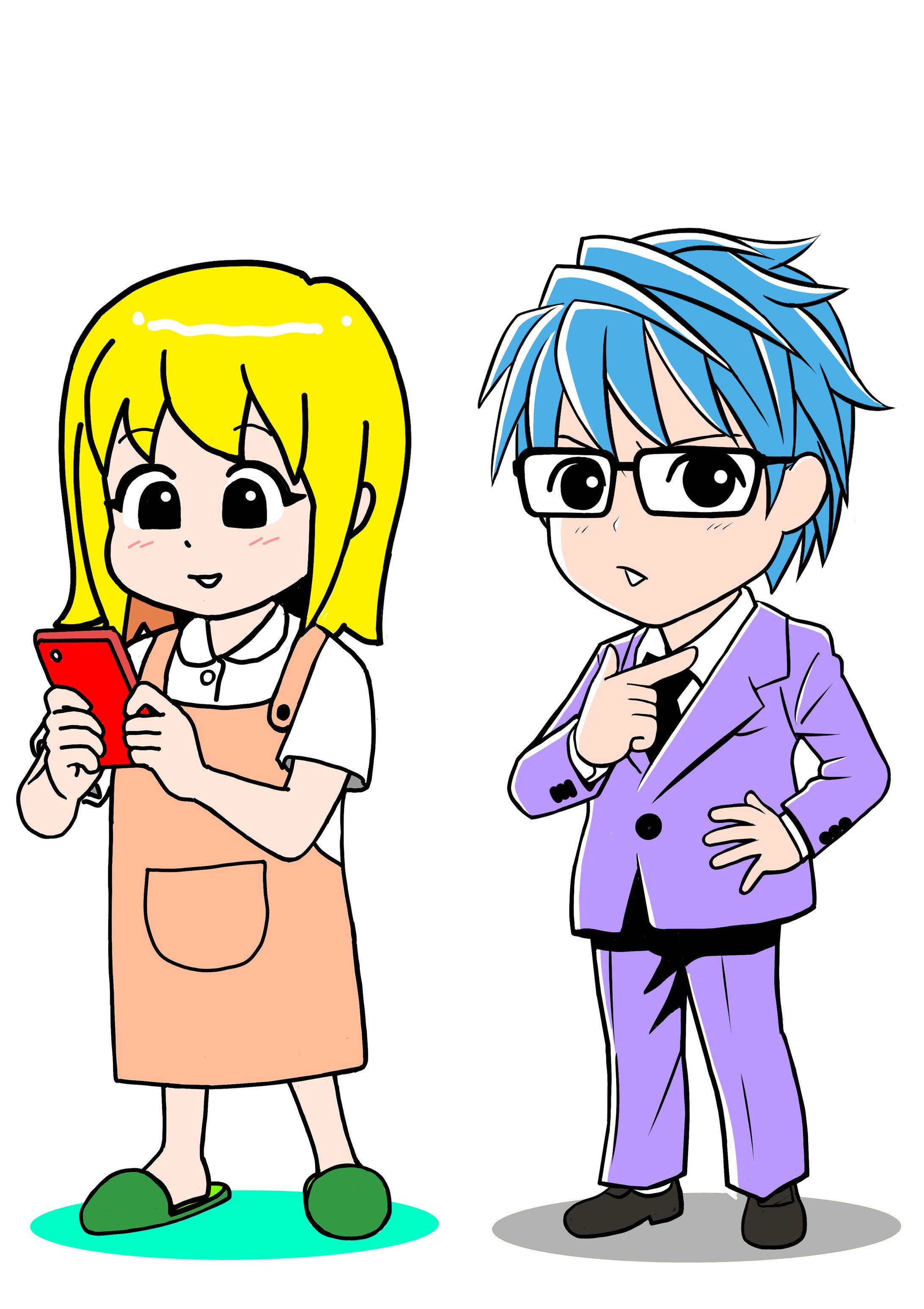 ４コマ漫画絵柄サンプル-1