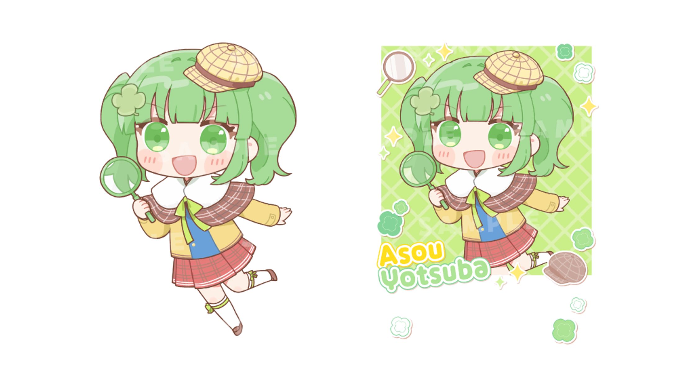 麻生四葉様 ミニキャライラスト-1