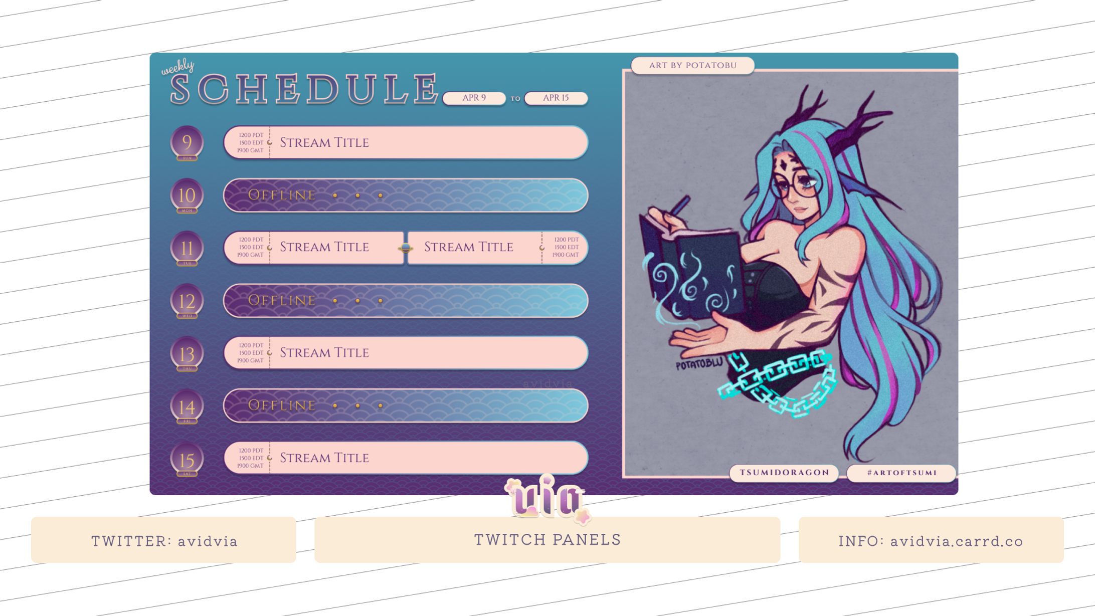 tsumidoragon's schedule template showcase-1