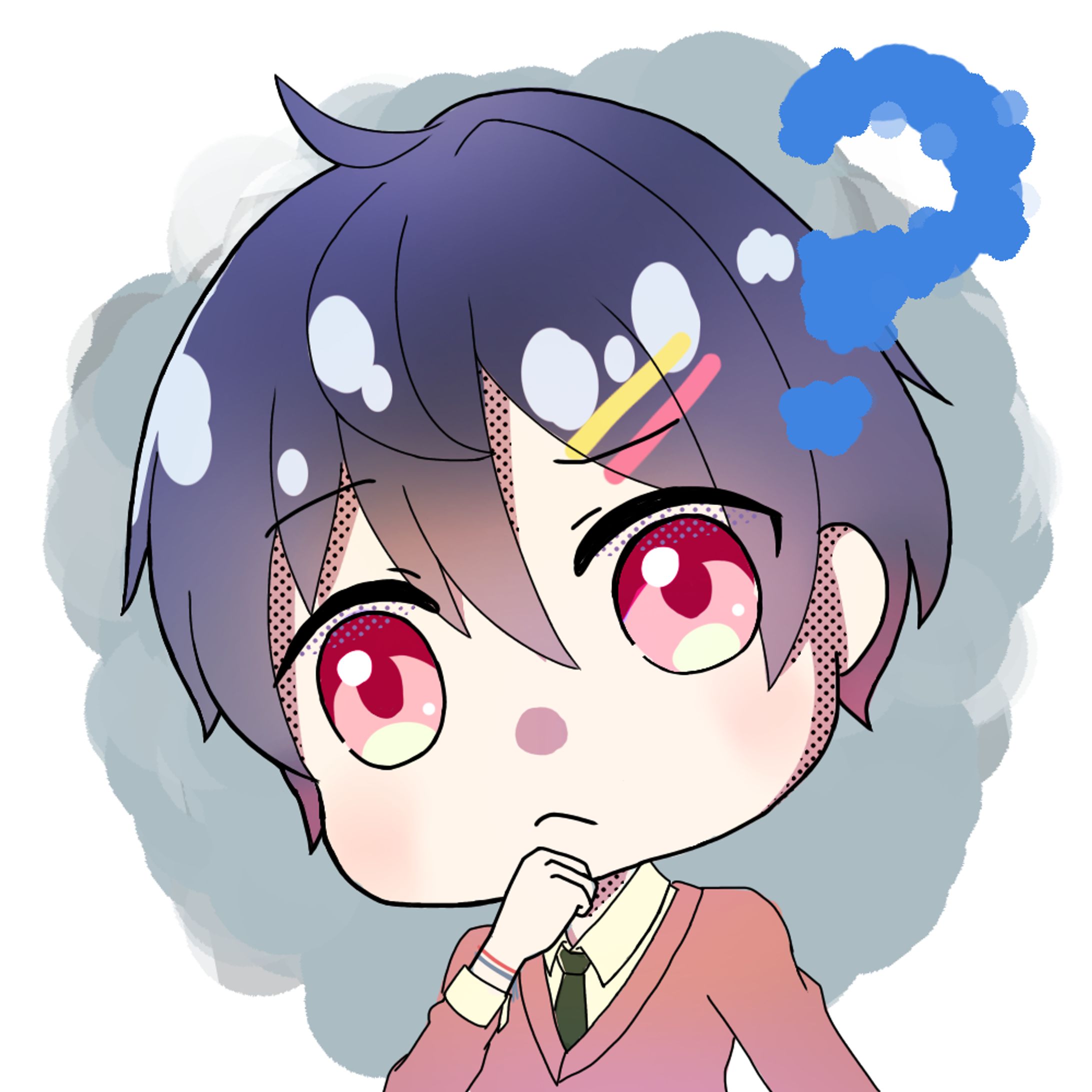 スタンプイラスト「男の子　？」-1