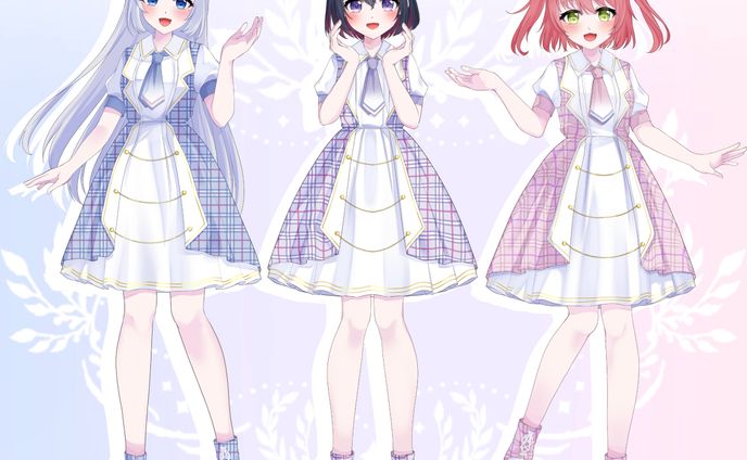 お揃いアイドル衣装!!IRIAM立ち絵