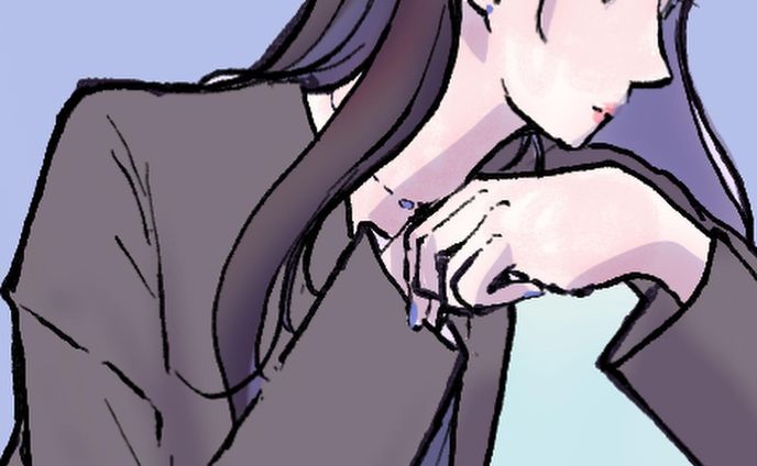 阿吽じゃない呼吸

#いびつなまま 
#イラスト #女性イラスト #スーツ好き #ときどきぽんこつ 

海みたいな広い広いところで月に乗ってゆらゆらと。
いびつなままでも、いいよね。

@denda_mao さんの新曲を聴いてイメージした絵を描きました。お誕生日おめでとうございます🤎🎂