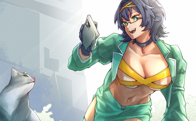 [Skeb]黒髪メガネ女子
