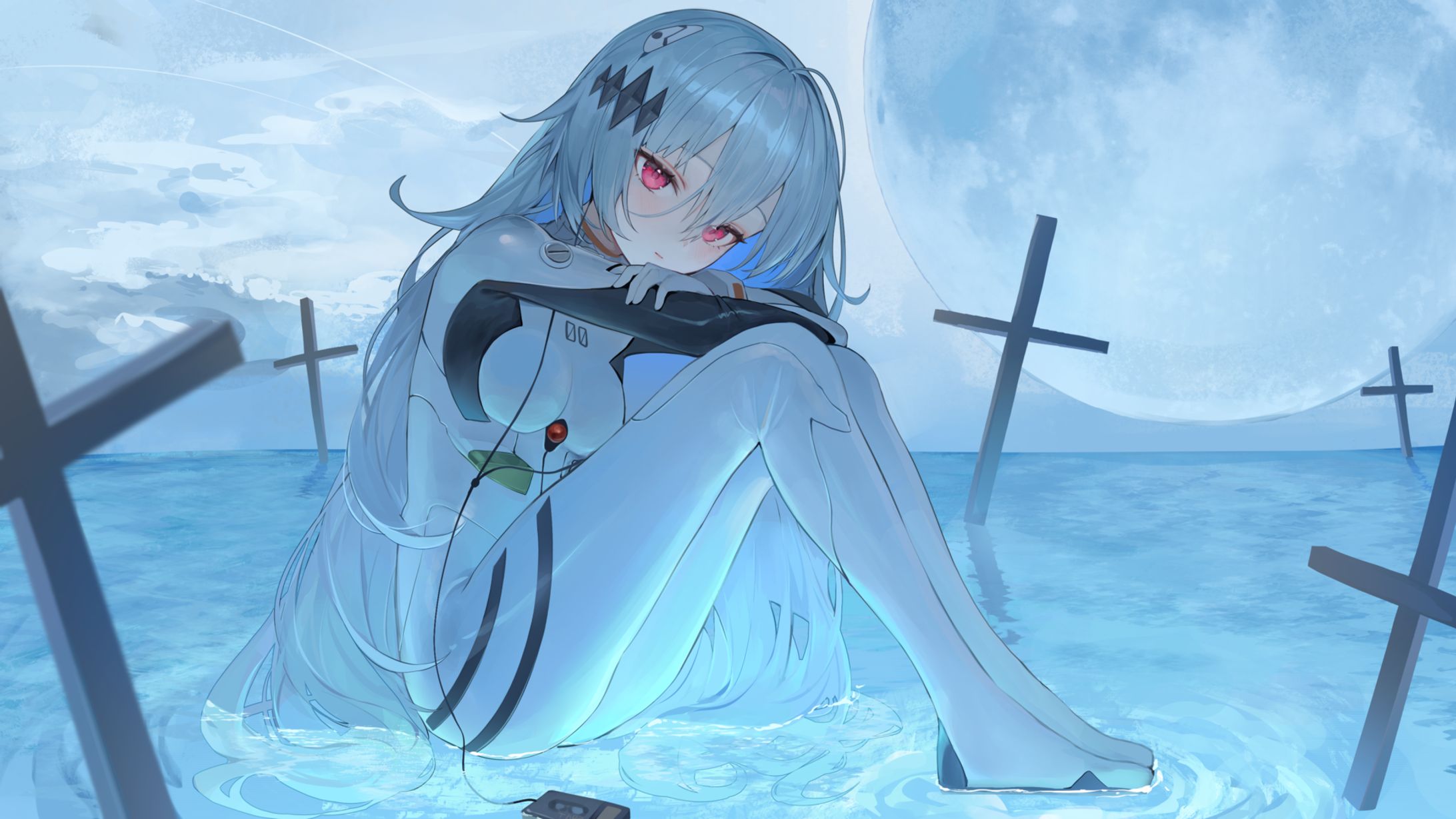 個人VTuber神白ニア様： 歌ってみたMV用イラスト-1