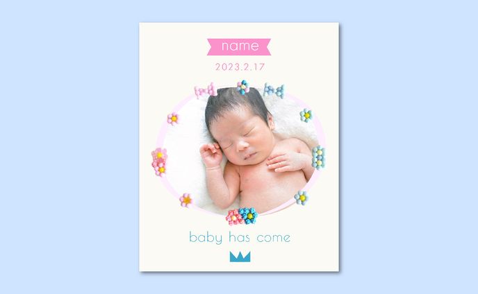 greeting card / baby has come
