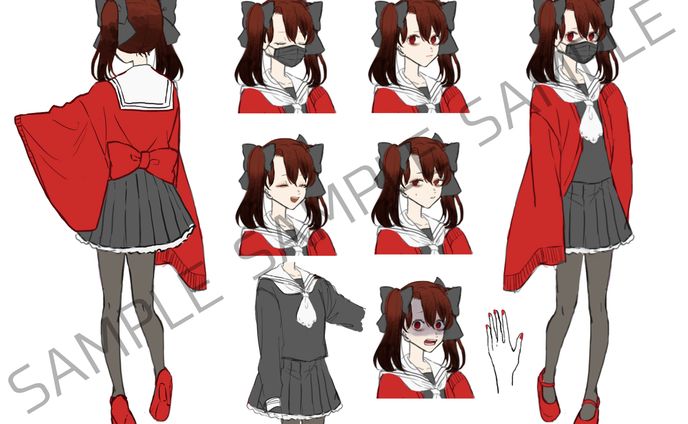 キャラクター設定画、表情集