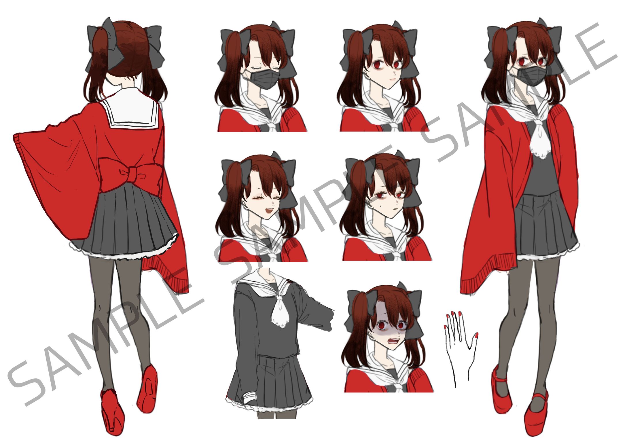 キャラクター設定画、表情集-1