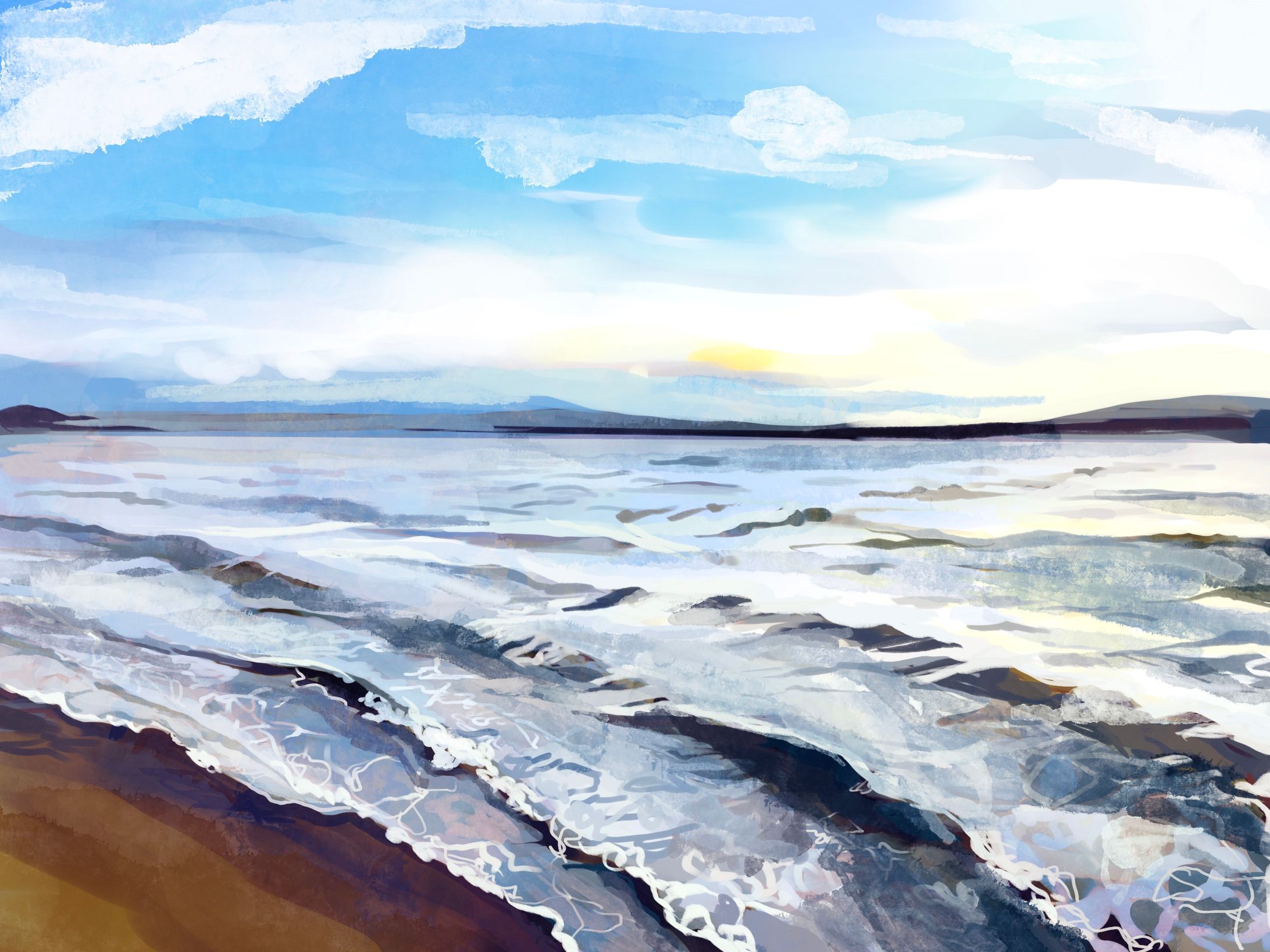 【背景】　海のイラスト　【模写】-1