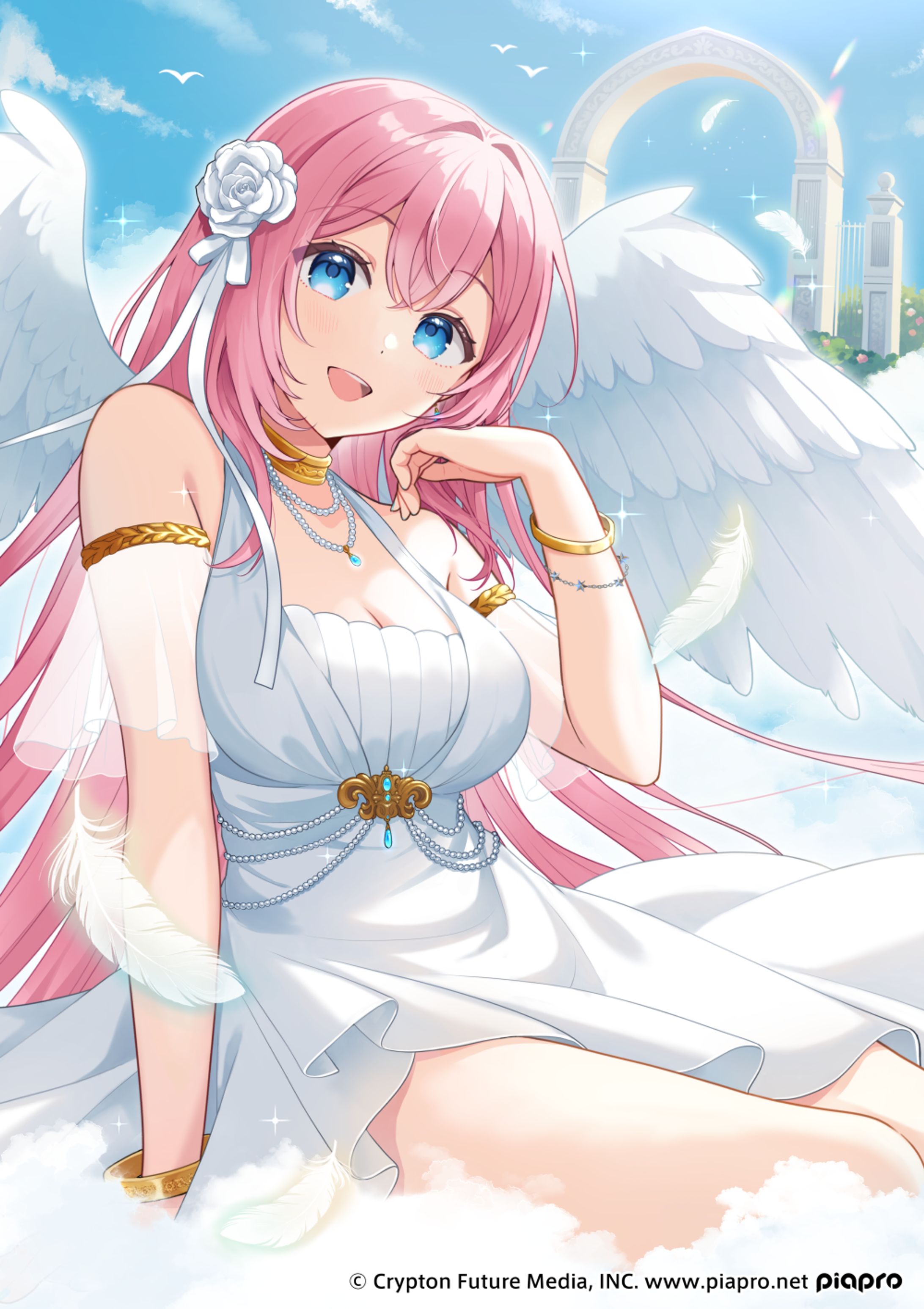 ミクコレ「巡音ルカ」/天使衣装イラスト-1